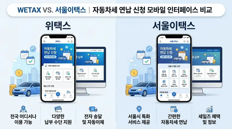 위택스/서울이택스 비교