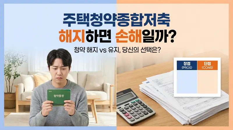 주택청약종합저축 해지하면 손해일까 현실 기준으로 정리