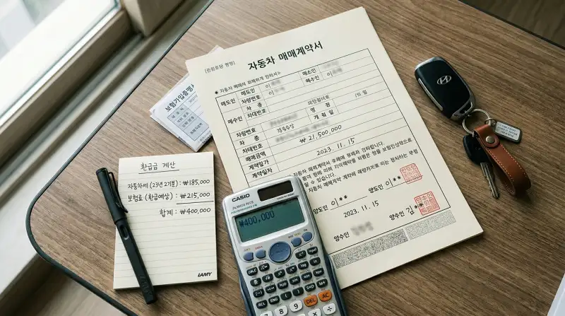 차량 매매 환급 계산