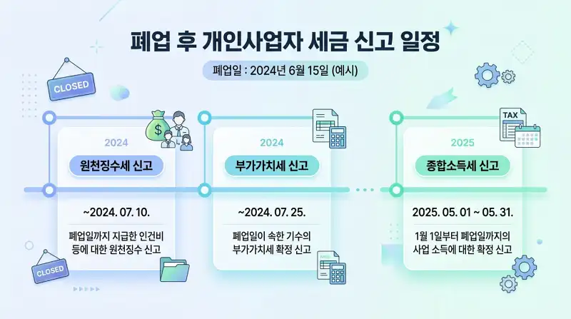  폐업 후 세금신고 기한 타임라인 