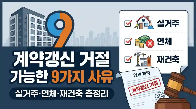 계약갱신 거절 가능한 9가지 사유