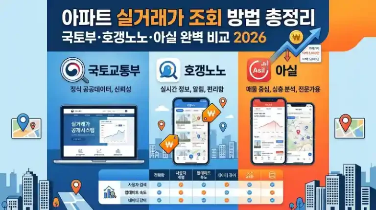 아파트 실거래가 조회 방법 총정리