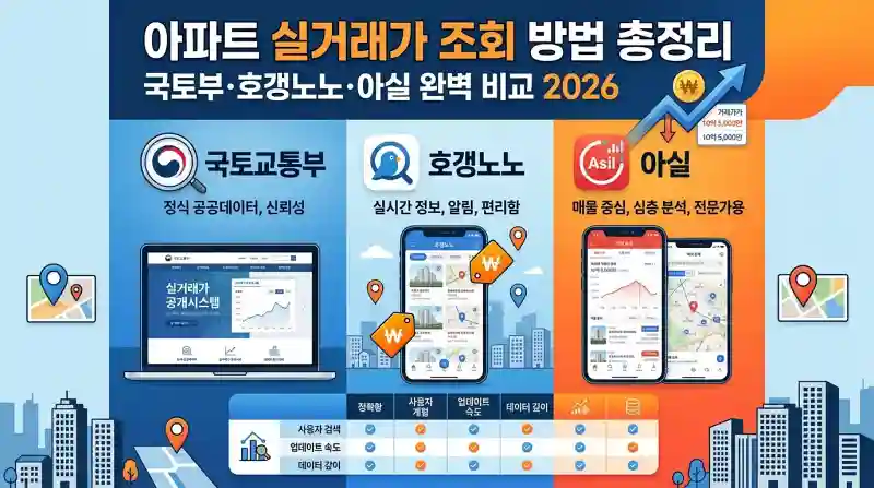 아파트 실거래가 조회 방법 총정리