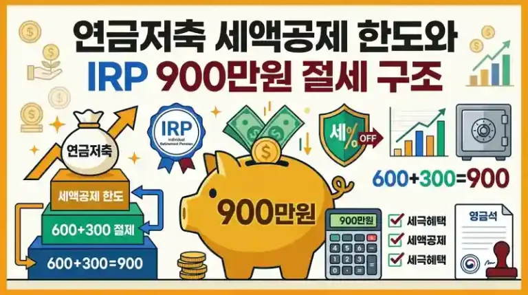 연말정산 연금저축 600만원 공제 필수 체크
