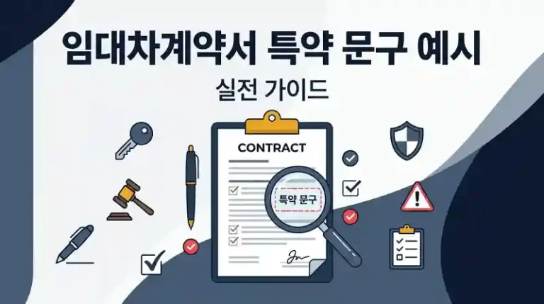 임대차계약서 특약 문구 예시 총정리