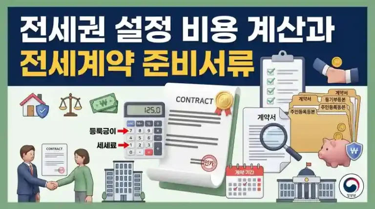 전세권 설정 비용 계산법 필수 체크
