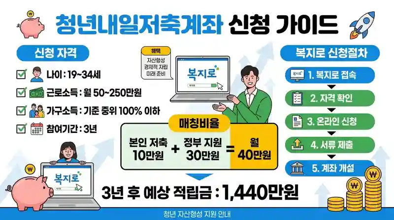 청년내일저축계좌 조건·서류·신청기간 총정리