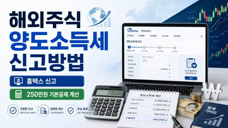 해외주식 양도소득세 신고방법