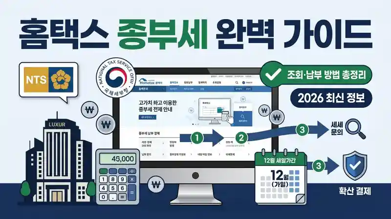 홈택스 종부세 조회·납부 방법 총정리