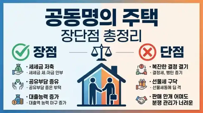 공동명의 주택 장단점