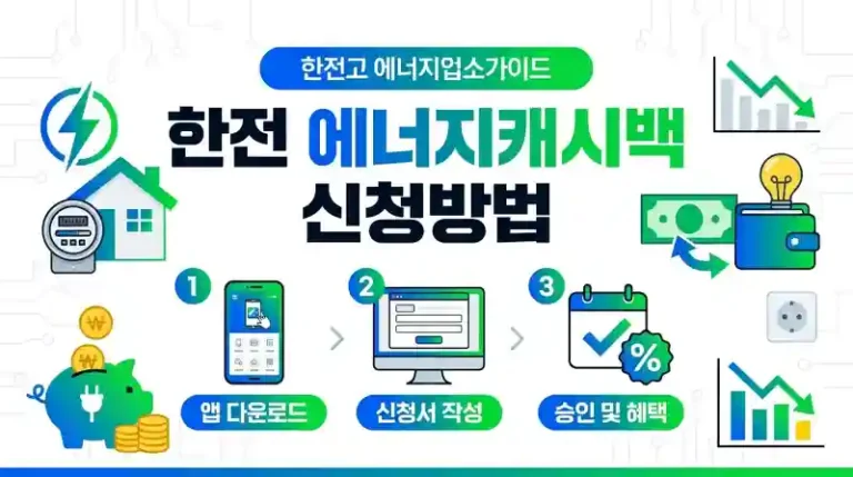한전 에너지캐시백 신청방법