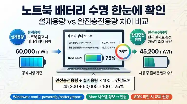 노트북 배터리 수명 확인 7단계