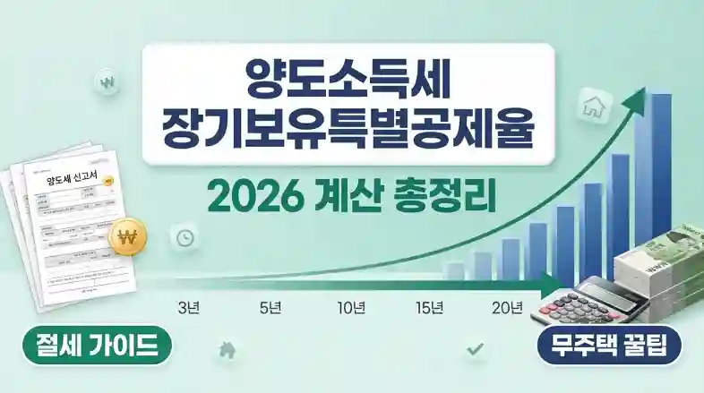 양도소득세 장기보유특별공제율 2026 계산 총정리