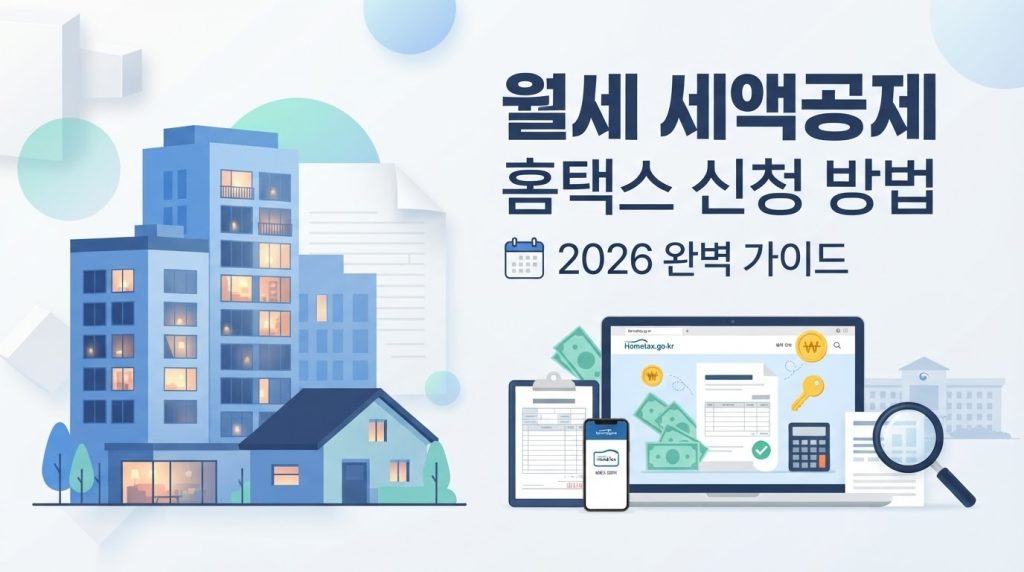 월세 세액공제 자격 요건 및 국세청 홈택스 신청 방법 총정리