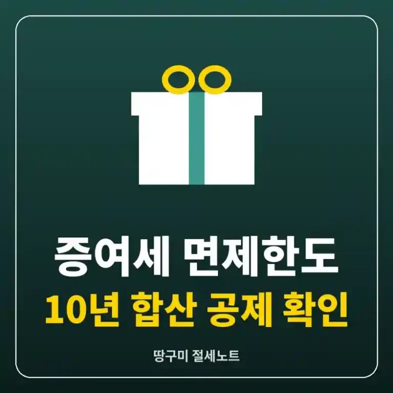 증여세 면제한도를 나타내는 선물 상자 그림